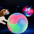 Green Home Glowing Ball Elastic Happy Exercise Rubber Flashing Elastic Ball Pet Supply for Home. 