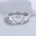 Romantic Love Hand Heart Ring Creative Palm Love Gesture Finger Rings Lover Couple Engagement Wedding Party Jewelry Gifts. 