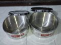 2 Pcs Storage Boxes with Lids Stainless Steel Size 9 inches and 10 inches. 
