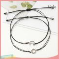 LK-2Pcs Unisex Moon Sun Style Adjustable Couple Bracelet Friend Gift Accessories. 