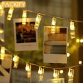 PACKIFY 10 LED Photo Clips String Fairy Lights Battery Operated for Room Decoration. 
