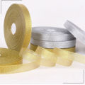 【Funny Bunny Toy Store】1 roll（22 M） Golden Glitter Shimmer Sheer Thin Glitter Ribbon for Wrapping,Christmas Decorative, Flower packaging. 