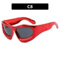 Fashion Y2K Cyberpunk Sunglasses Women Men UV400 Red Blue Shades Silver Mirror Lenses Vintage Outdoor Hiphop Eyewear Golven Toy. 