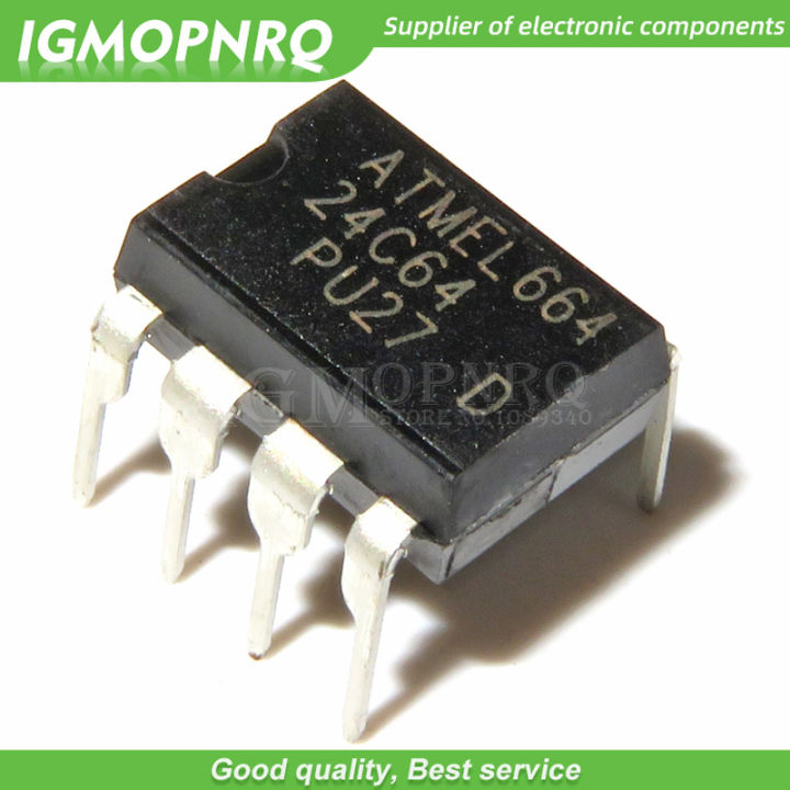 10pcs/lot New AT24C64N 24C64 24C64AN AT24C64 DIP-8 EEPROM memory IC