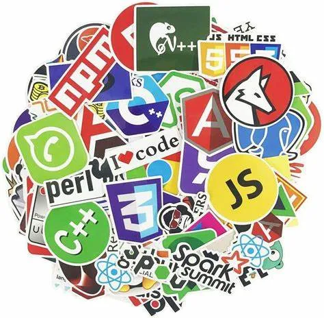 Custom Programming Stickers of your choice for Laptop 8 Pcs - Stickers ...