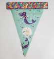 MERMAID FLAGS BANNER PACK OF 10 MERMAID THEME FLAGS BUNTINGS. 