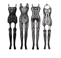 Women Breathable Trendy Full Body Mesh Fishnet Lace Body Stockings / Hot Seamless Fishnet Bodysuit Sexy Dress For Night Wear and Parties Full Black Body Stocking for Girls and Women Flexible Nighty Free size. 