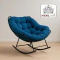 Rocking Chair, Comfortable Rocking Chair,with Iron Frame and Valvet Cushion  Home Balcony Rocking Chair Lounge Sofa Lounge Chair in The Living Room. / Mughal Star Steel Furniture.. 