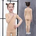 Kids (Unisex) Winter Wear Thermal Set - Full Sleeve And Lower Full Body &Winter Warmer (Two Pieces Set) Beige. 