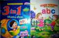 3 in 1 Writing + small alphabet abc  Copy Read Write and color book for kids pack of 2. 