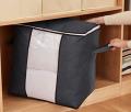 Non Woven - Large Portable clothes Portable Storage Bag, Organizer Large Folding Bag, Portable Bamboo Clothes Blanket, Large Clear Window, Cloth Storage Box.. 