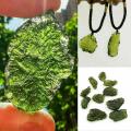 Fashion Pure Natural Green Crystal Meteorite Necklace Luxury Men's Necklace. 