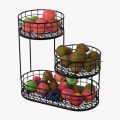 Countertop Fruit and Vegetables Basket | Multipurpose Anti Rust Metal Wire Stand for Kitchen, Dining Table and Bathroom. 
