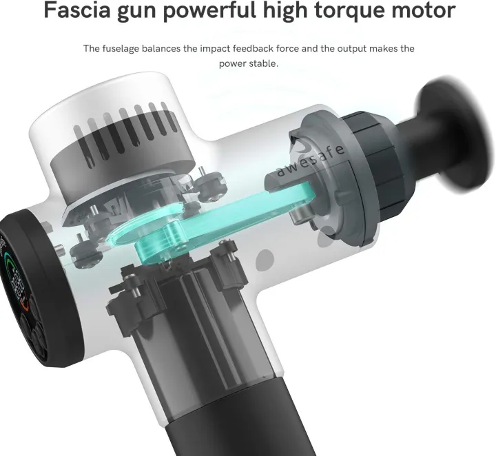 AWESAFE%20Massage%20Gun%20American%20Masager%20Handheld%20Deep%20Tissue%20Percussion%20Muscle%20Massager%20for%20Pain%20Relief%20Electric%20Body%20Massager%20with%20Quiet%20Brushless%20Motor,%204%20Speeds,%20LCD%20Screen%20and%205%20Types%20of%20Massage%20Heads%20-%20Image%203