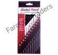 USLON Black LED Pencills, Degree Pencil, Special Sketching Drawing Pencils, ( HB, F, B, 2B, 3B, 4B, 5B, 6B, 7B, 8B, H, 2H ), (Set of 12 Pencils). 