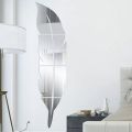 Leaf Mirror Wall Decor|Leaf Shape Wall Art| Rounded Corner Acrylic Removable Mirror for Home Living Room Bedroom Decor|. 