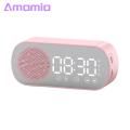 Amamia wireless speaker touch screen buttons Bluetooth-compatible5.0 Sound Box Clock Dual Alarm. 