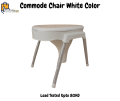 Toilet Commode Chair Seat With Non Skid Iron Legs. 