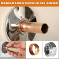 JAERBEE Compression Sleeve Puller Tool Corrosionand Frozen Supply Stop, Pipe Tool Compression Ring Removal Tool. 