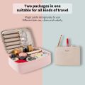 Waterproof Makeup Storage Bag with Pouch 2 in 1 | Makeup Brushes Bag & Toiletries Organizers with Full of Storage | Cosmetic Brush Kit | Make Up Bags Pouch with Zipper For Travelling | Multipurpose Traveling Cosmetic Bags for Women. 