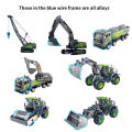 （New）F 1:55 Contruction Engineering Crane Vehicle et Toy Alloy Excavator Diecat Hand Hook Machine Model for Toddler Kid Boy. 