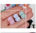1pair Colorful Double Rope Ball Knot Cufflinks Novelty Colors Braided Handmade Elastic Upscale Men's Classic Cuff Links For Men. 