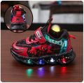 HUIYUAN Boys light up spiderman shoes. 