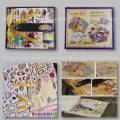 Eno Greeting 8 inch Floral Vintage Scrapbook Photo Album Gift DIY Ribbon Complete Scrapbook Kit For Lover/Kids. 