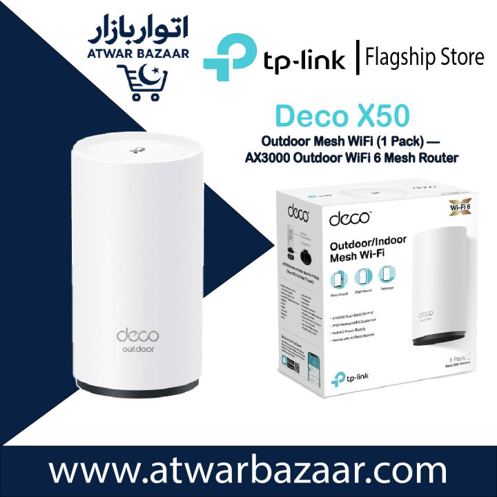 TP-Link Deco X50-Outdoor Mesh WiFi (1 Pack) — AX3000 Outdoor WiFi 6 ...