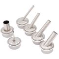 6Pcs Quick 861DW Hot Air Station Resisting Nozzles 3/4/6/8/10/12mm Nozzle Sleeve for  Microscope Soldering Repair. 
