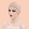 Fashion Muslim Women Hijab Inner Caps Solid Color with White Pearl Head Scarf Cross Headscarf Headwrap Islam Women Turban. 