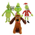 18-32cm Anime How Grinchs Stole Plush Toy Christmas Soft Grinch Plush Toy Animal Dog Stuffed Doll For Kid Children Birthday Gift. 