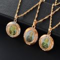 Gold Color Catholicism Orthodox Church Pendant Necklaces Russia Blessed Matrona Of Moscow Mary Jewelry J0419. 