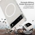 For Google Pixel 6a MagSafe Clear Acrylic PC Hybrid TPU Phone Case. 
