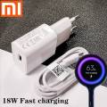 Qualcomm QC 3.0 18 WATT Fast Charger With MicroUSB Fast Cable 5V 2.5A or 9V 2A or 12V 1.5A Quick Charge For All Brands / For_Samsung_/HTC/Infinix/ Xiaomi / Huawei /Nokia/Lenovo - White. 