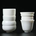 Creative Kung Fu Kung Fu Teacup Mutton Fat Jade White Porcelain Water Bowl Household Ceramic Master Cup. 