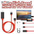 【Miga Plaza】HDMI cable phone to tv 3 IN 1 Ultra High Speeds HDMI to Television Cable HDMI Cable Applicable to All Mobile Phones. 