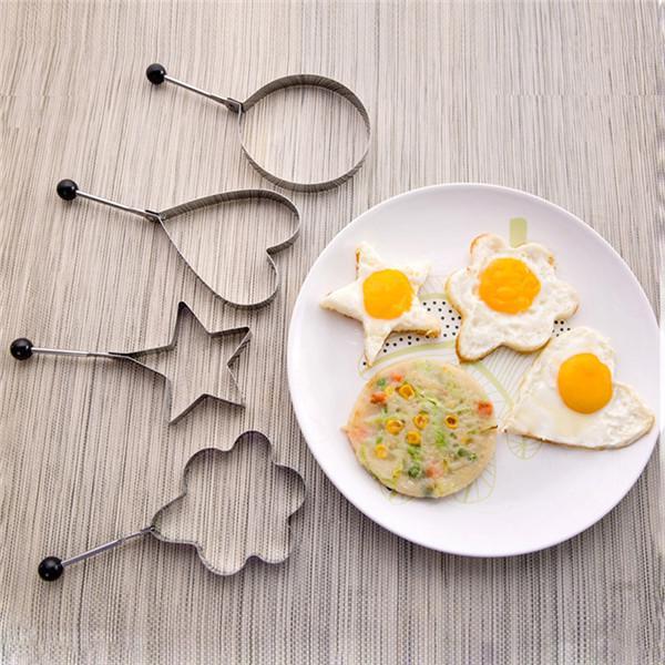 Fried Egg Cooking Mold Shaper 4Pcs Stainless Steel Kitchen Pan cake Mould Ring