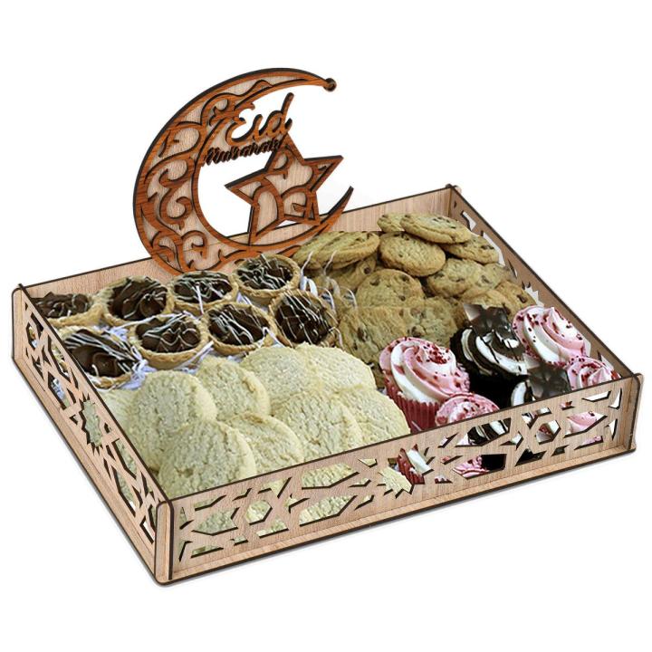 Eid mubarak tray,baby birthday tray, chocolate basket,chocolate tray,candy tray,Wooden Serving Tray Basket, Eid Serving Tray, Eid Gift, Festival Gift, Eidi mubarak Basket,