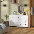 CARPETNAL White Dresser for Bedroom, 7 Drawer Dresser with Wide Drawer and Metal Handles, Woode Dressers & Chests of Drawers for Hallway, Entryway.. 