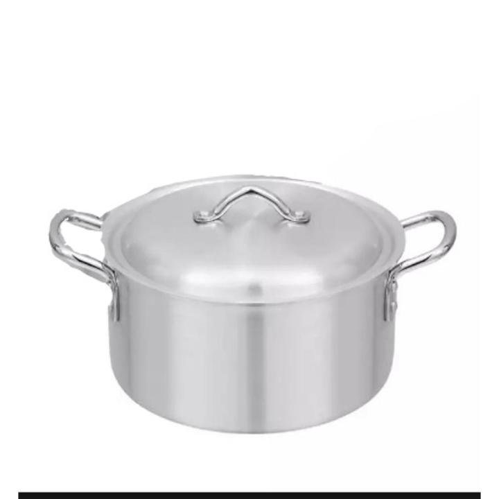 NATIONAL Silver Steel Cooking Pot (Pateli) (Degchi) Matel Finished Made in Pakistan Cooking Pots Handel (Handi) (Kitchen Ware) (Kitchen Utensils)