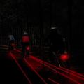 【Footprint】 2 Laser + 5 LED Red Lamp Warning Bike Bicycle Tail Light. 