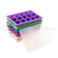 Silicone Honeycomb Ice Cube Tray with Lid – 37 Cavity Flexible BPA-Free Ice Mold – Reusable Ice Cube Maker for Freezer, Chocolate, Baby Food, Cocktails & More – Multicolor – Easy Release. 