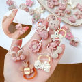 New I LOVE DADDY&MUMMY-20Pc/et Cute cartoon bunny girl hair rope bow elatic rubber band flower children hair band baby hair acceorie. 
