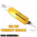 0.5 to 25 Kg - Fish Hook Weight Scale - Medium Weighting Hanging Scale - Golden. 