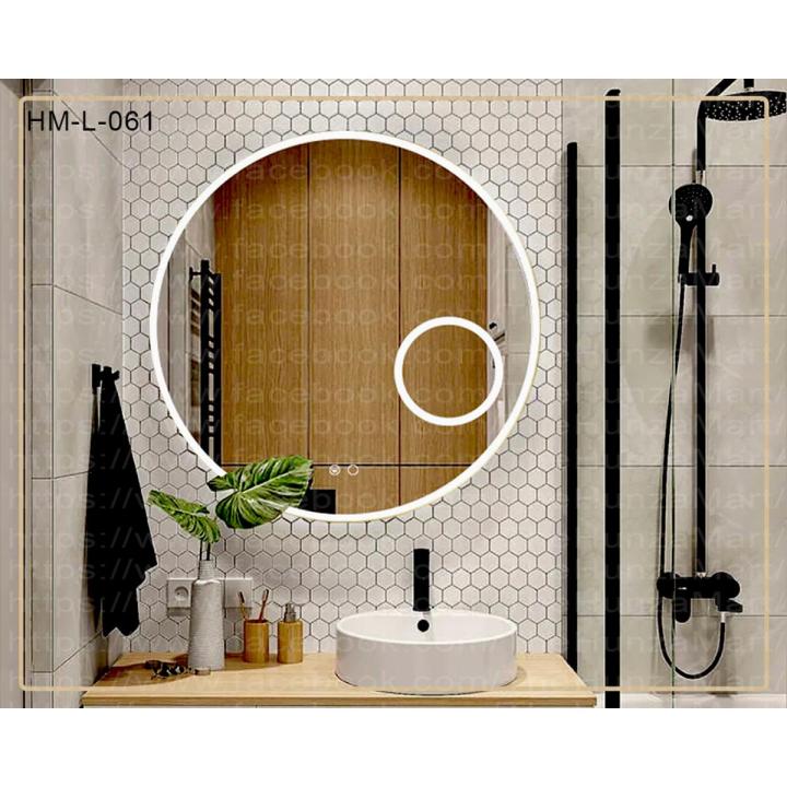 Round Front LED Mirror | Wall Mounted Bathroom Mirror with Light | Led ...