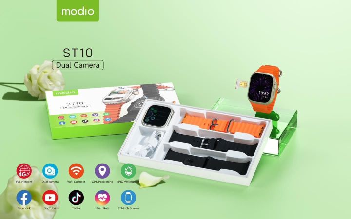 Modio%20ST10%20Dual%20Camera%20Android%20Smart%20watch%204%20GB/64%20GB%20Wifi%203%20Straps%20GPS%20Support%20Android/IOS%20-%20Image%202