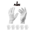 Pack of 2 Cotton Gloves Working Gloves Safety Gloves Mechanic Gloves Sweat-Proof Breathable SPA Gloves Ceremonial Inspection Gloves White. 