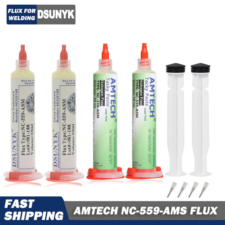 SAKURA Original AMTECH NC-559-ASM Flux BGA No-Clean Solder Paste Rework Station Welding Paste Flux for Soldering Reballing Kit