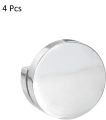 4 PCS Zinc Alloy Mirror Floating Glass Clip Set Round Shape Wide Mirror Clip Set Glass Clamps Holder Glass Shelf Bracket Bathroom Mirrors Supporting Sheet Dresser Mirror Fixed Fitting. 
